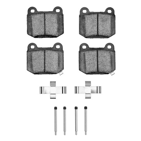 Dynamic Friction Co 5000 Euro Ceramic Brake Pads and Hardware Kit, Low Dust, Rear 1600-0961-03